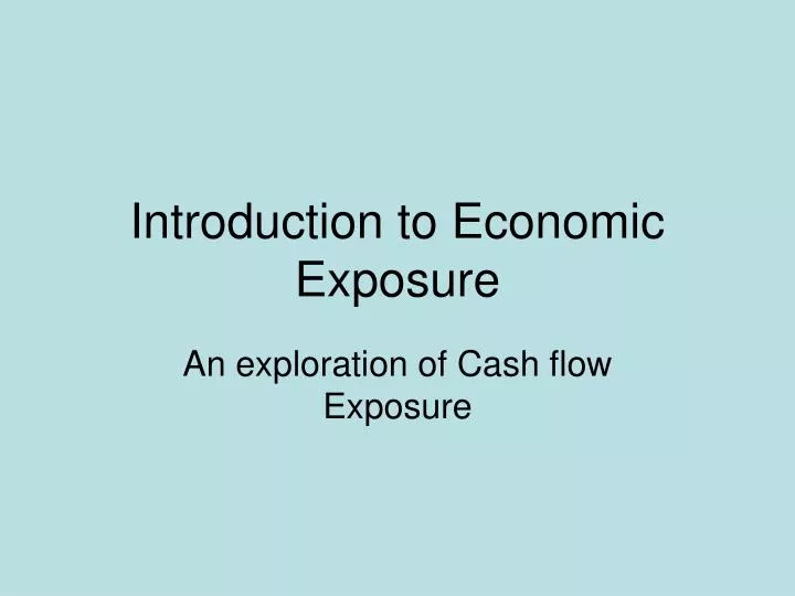 introduction to economic exposure