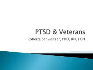 PTSD &amp; Veterans