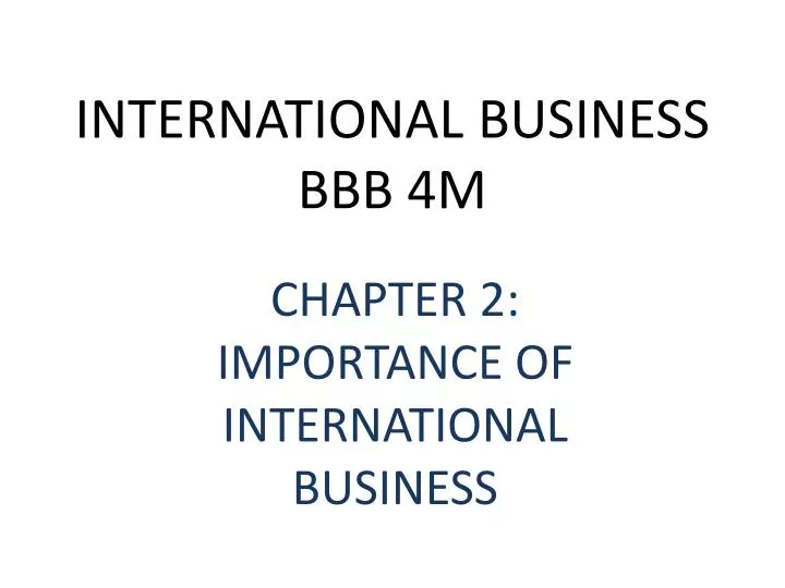 international business bbb 4m