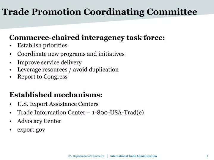 trade promotion coordinating committee