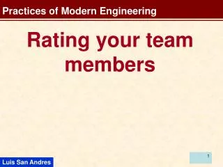 Practices of Modern Engineering