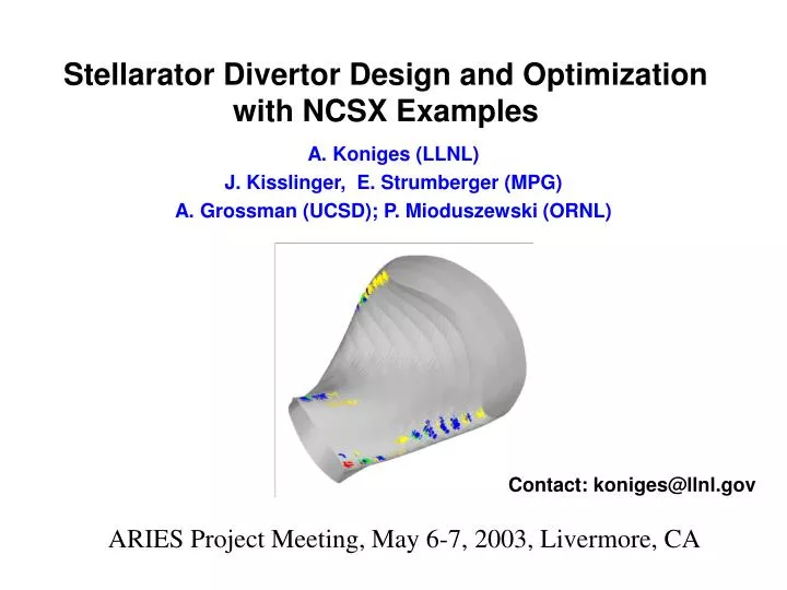 stellarator divertor design and optimization with ncsx examples
