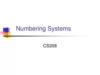 Numbering Systems