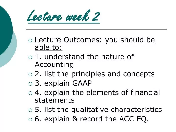 lecture week 2