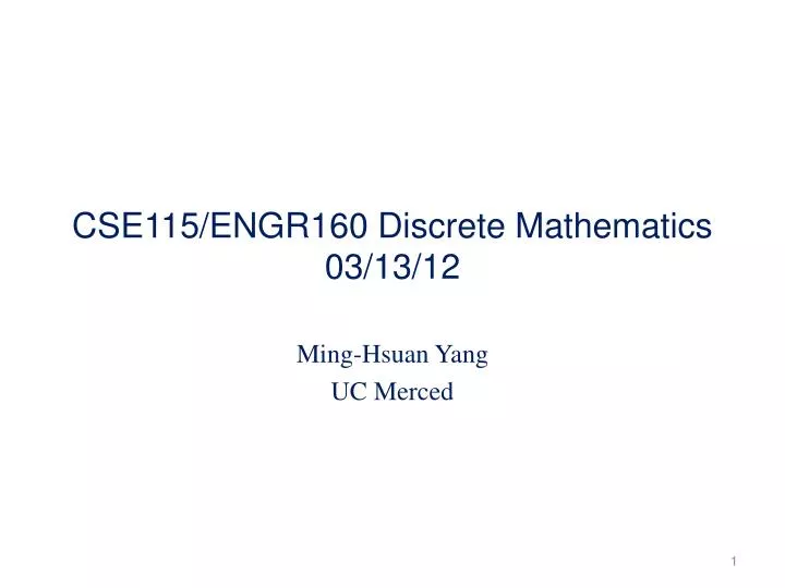 cse115 engr160 discrete mathematics 03 13 12