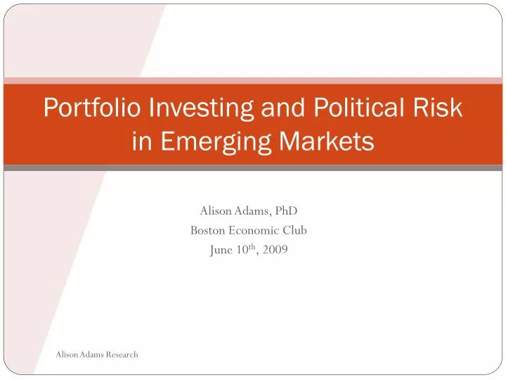 portfolio investing and political risk in emerging markets