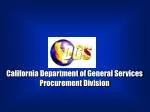 California Department of General Services Procurement Division - slide 1