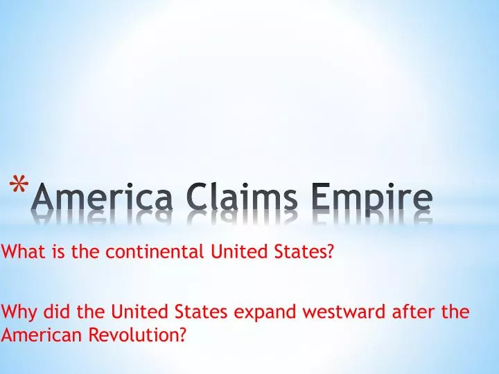 america claims empire