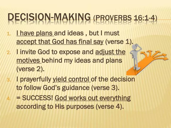 decision making proverbs 16 1 4