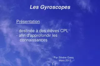 les gyroscopes
