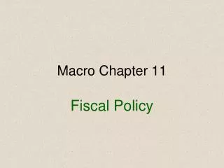 Macro Chapter 11