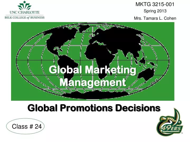 global marketing management global promotions decisions