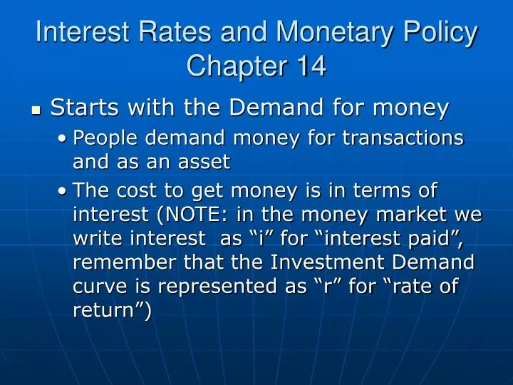 interest rates and monetary policy chapter 14