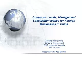 Expats vs. Locals, Management Localization Issues for Foreign Businesses in China