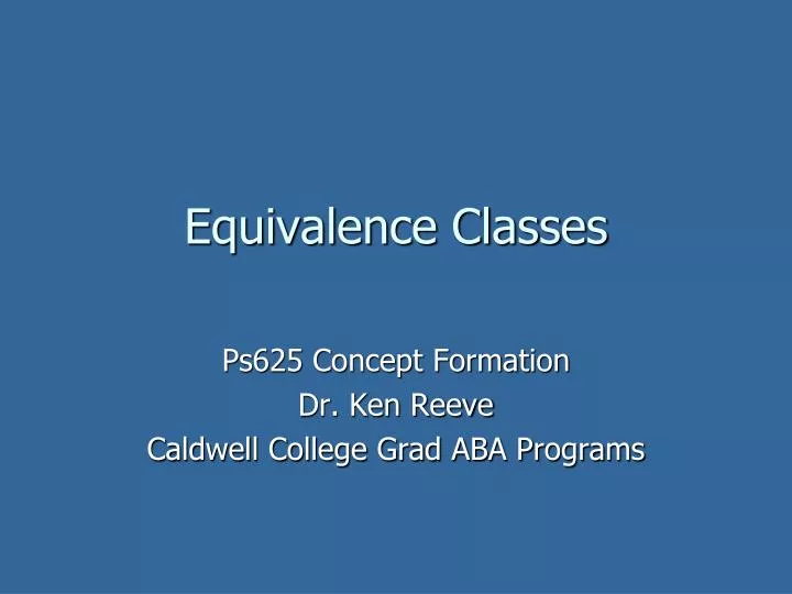 equivalence classes