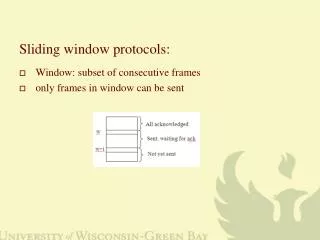 Sliding window protocols: