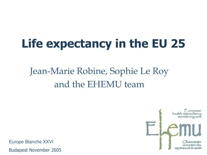 life expectancy in the eu 25