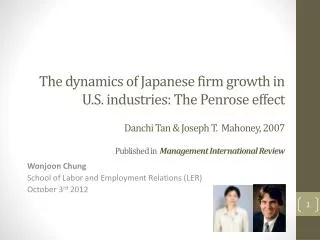 Wonjoon Chung School of Labor and Employment Relations (LER) October 3 rd 2012
