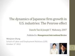 wonjoon chung school of labor and employment relations ler october 3 rd 2012