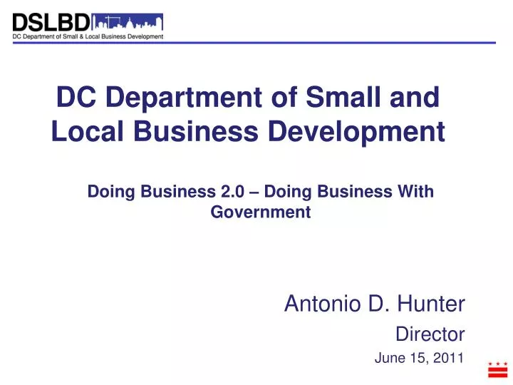 dc department of small and local business development