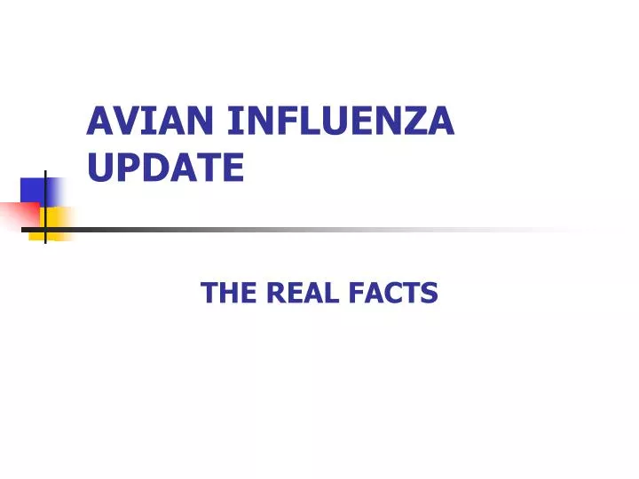 avian influenza update