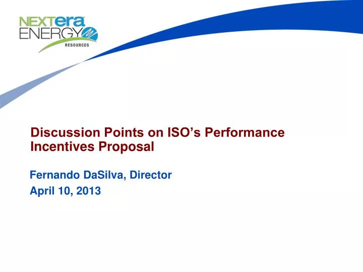 discussion points on iso s performance incentives proposal