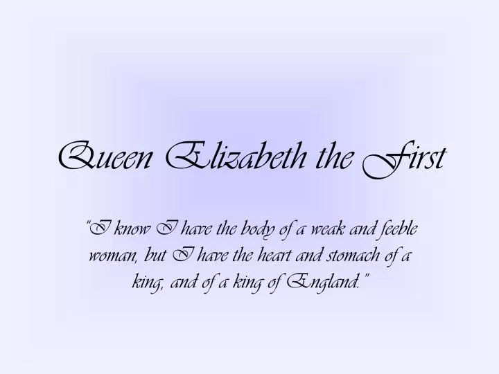 queen elizabeth the first