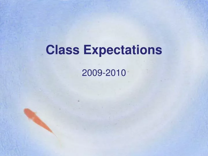 class expectations