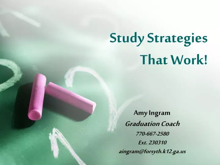 study strategies that work
