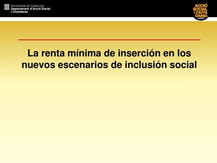 la renta m nima de inserci n en los nuevos escenarios de inclusi n social