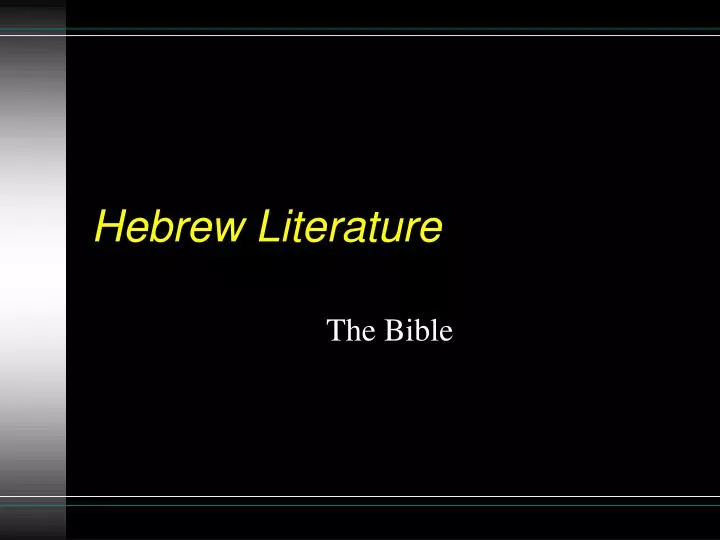 hebrew literature