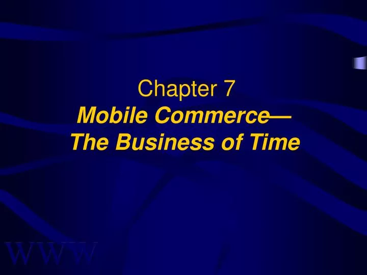 chapter 7 mobile commerce the business of time