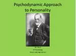 Psychodynamic Approach to Personality