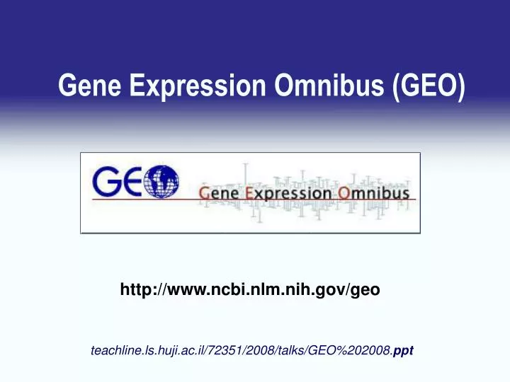 gene expression omnibus geo