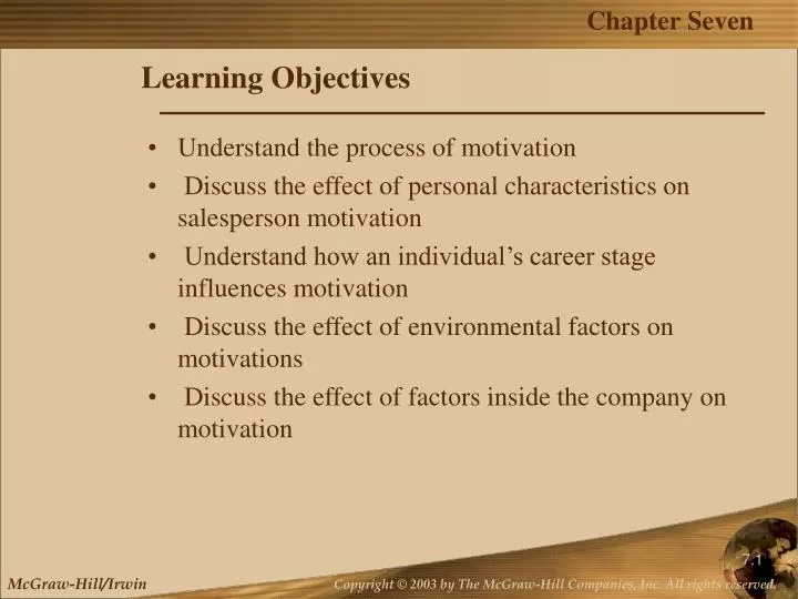 learning objectives