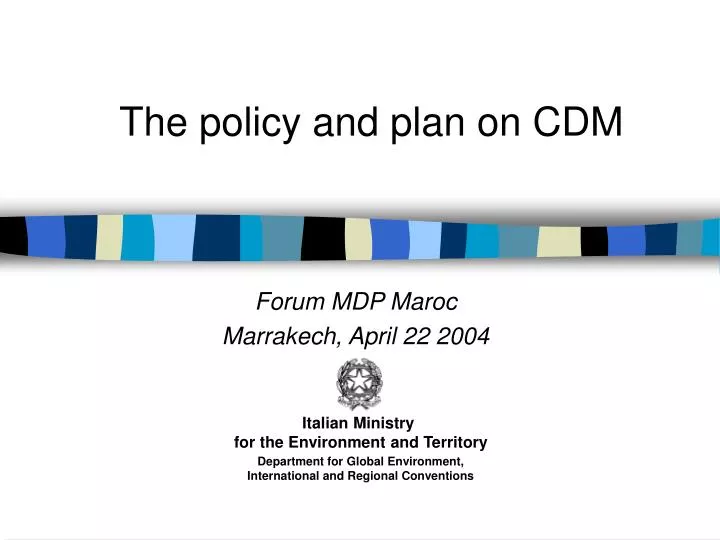 the policy and plan on cdm