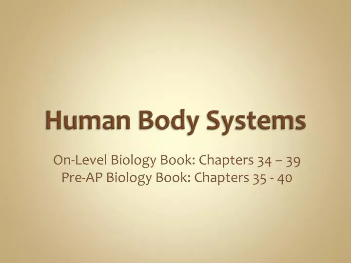 human body systems