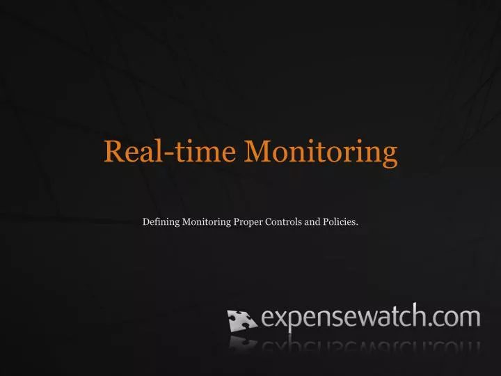 real time monitoring