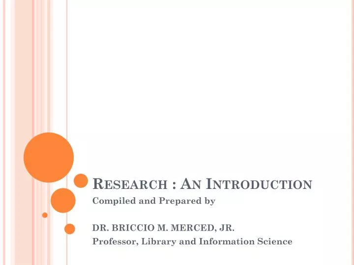 research an introduction
