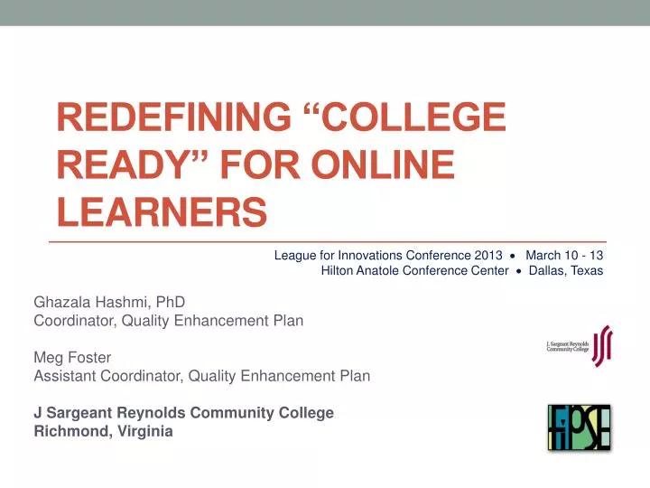 redefining college ready for online learners