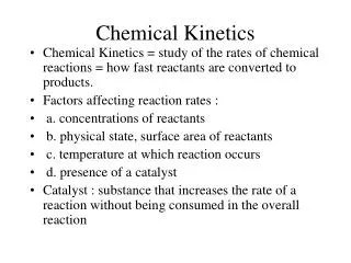 Chemical Kinetics