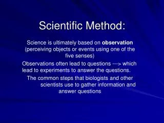 Scientific Method: