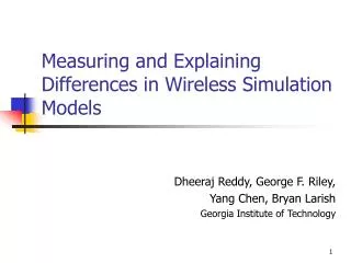 Measuring and Explaining Differences in Wireless Simulation Models
