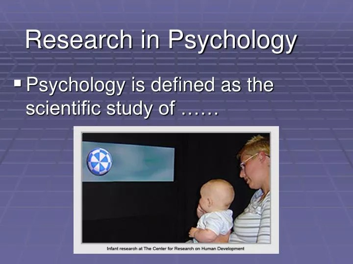 research in psychology