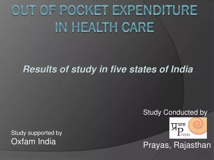 results of study in five states of india