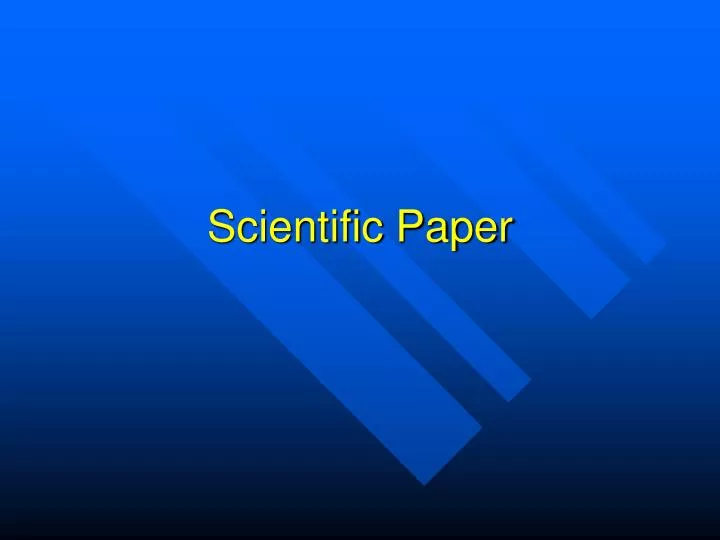 scientific paper