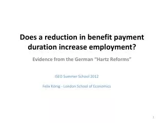 Does a reduction in benefit payment duration increase employment?