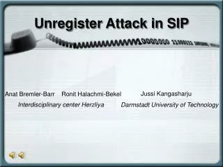 Unregister Attack in SIP