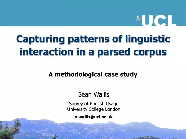 capturing patterns of linguistic interaction in a parsed corpus