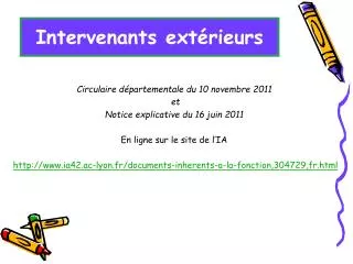intervenants ext rieurs